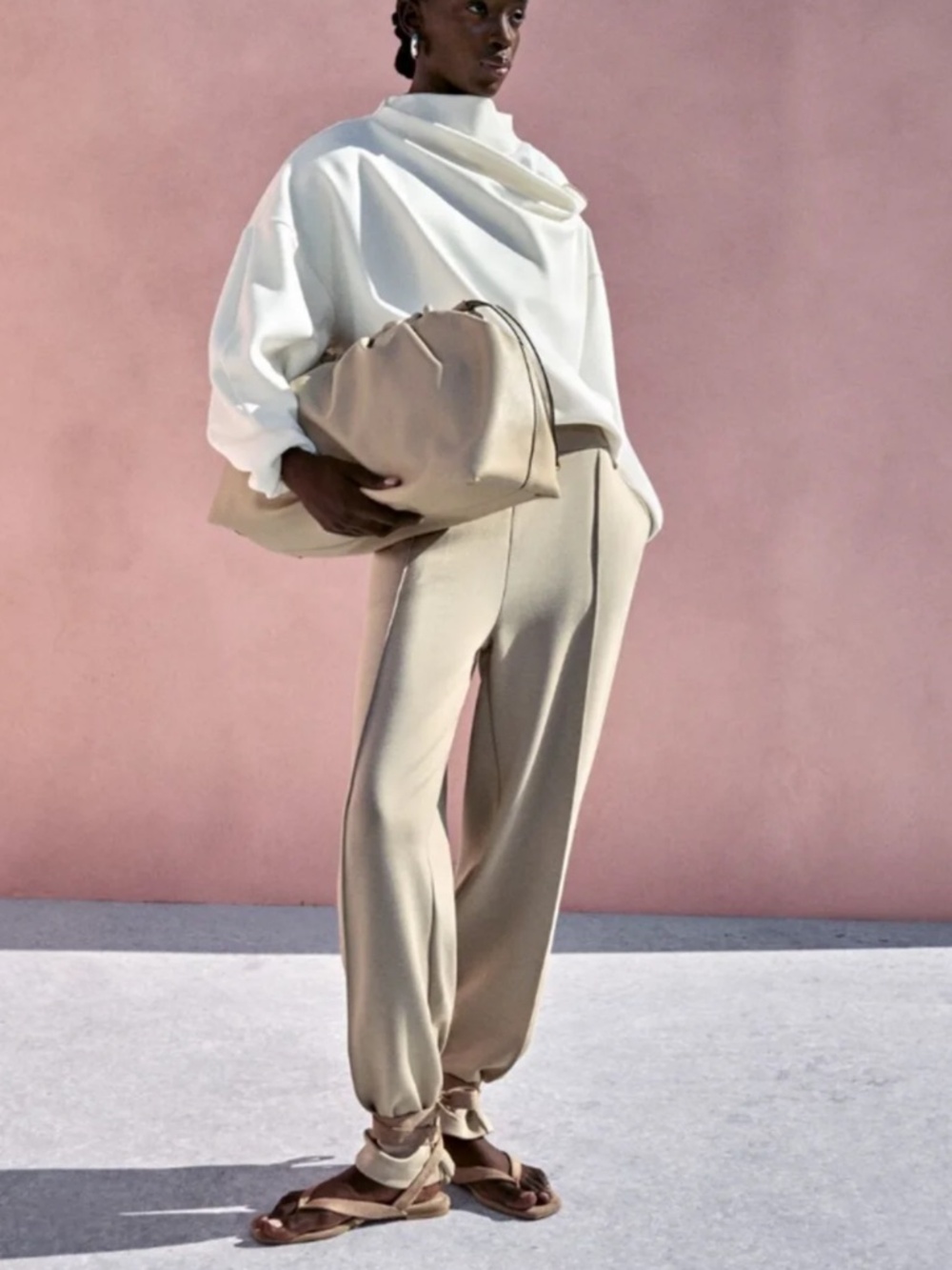 Scoop NYC Women’s Plus Papyrus Scubaknit Size Seamed Sweatpants Large NWT - Picture 7 of 7